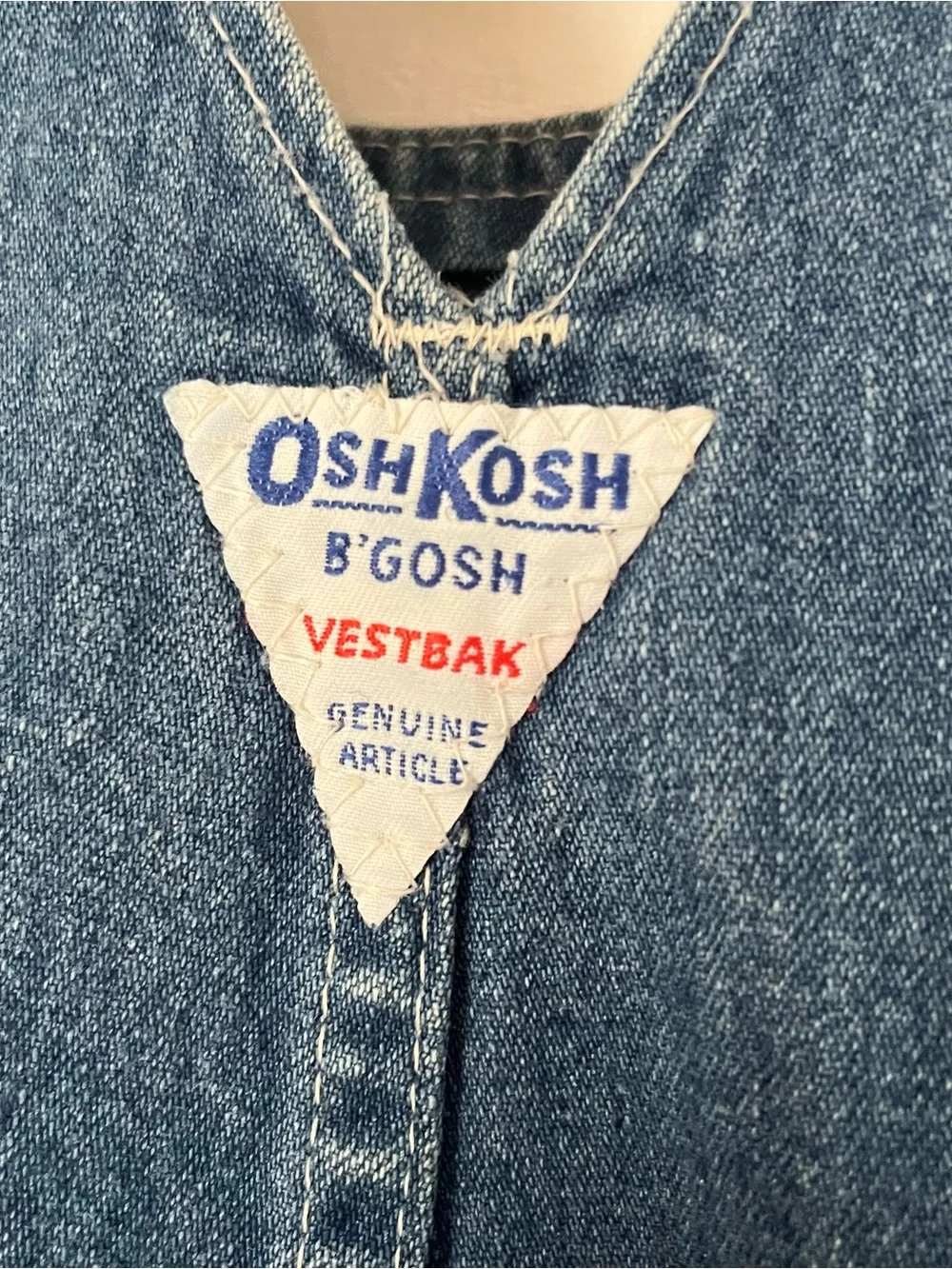 Vintage OshKosh B'gosh Vestbak Blue Denim Overall Toddler Dress